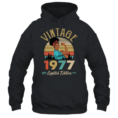 Vintage 1977 45th Birthday Afro Black Woman 45 Years Old Shirt & Hoodie | siriusteestore