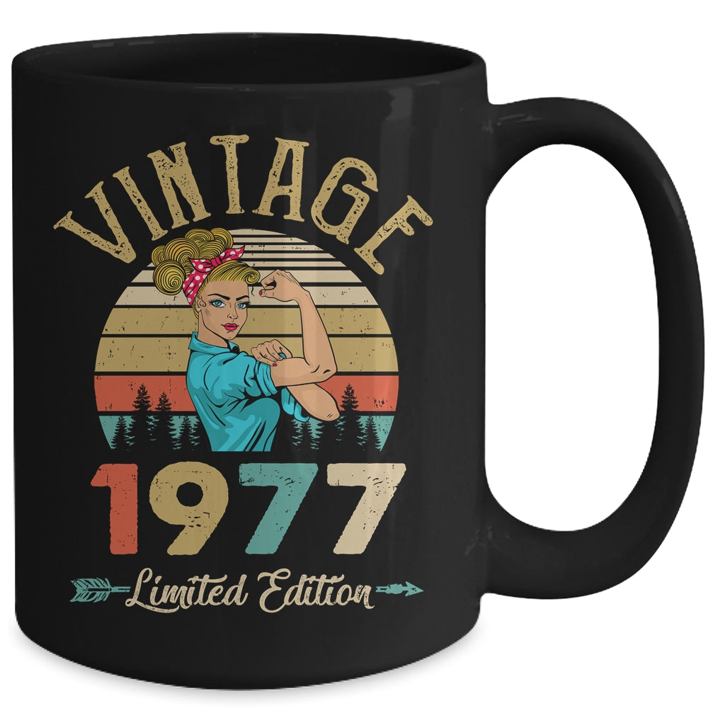 Vintage 1977 45th Birthday Women 45 Years Old Mug | siriusteestore