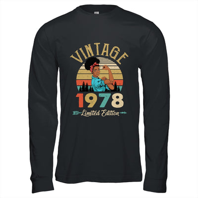 Vintage 1978 44th Birthday Afro Black Woman 44 Years Old Shirt & Hoodie | siriusteestore