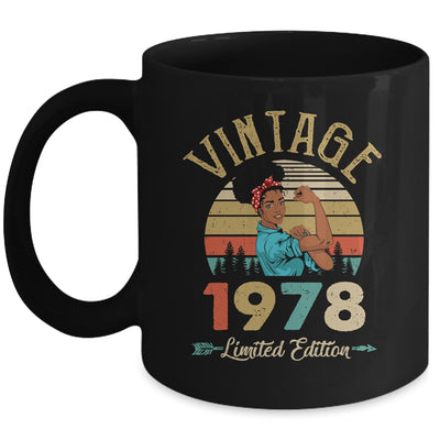 Vintage 1978 44th Birthday Afro Black Woman 44 Years Old Mug | siriusteestore