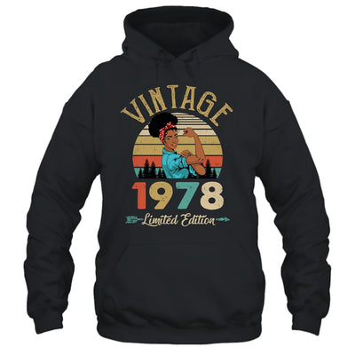 Vintage 1978 44th Birthday Afro Black Woman 44 Years Old Shirt & Hoodie | siriusteestore