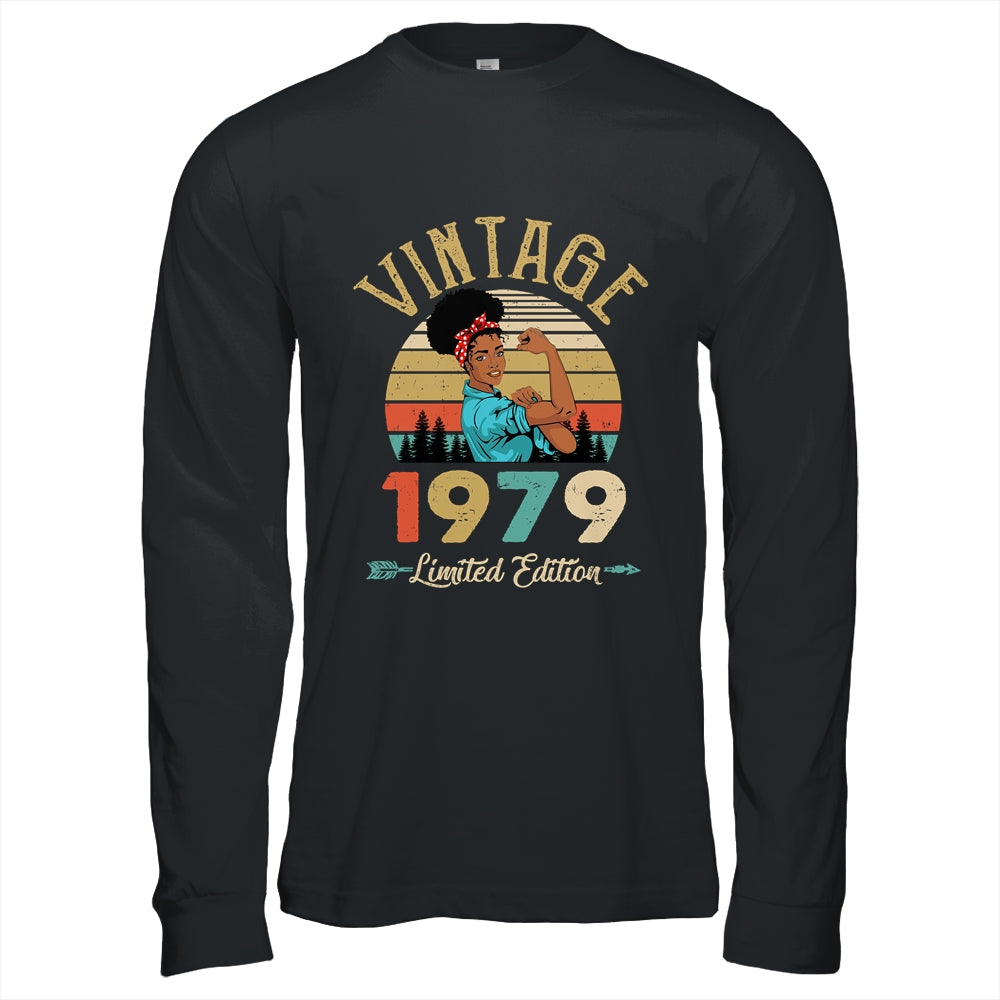 Vintage 1979 43th Birthday Afro Black Woman 43 Years Old Shirt & Hoodie | siriusteestore