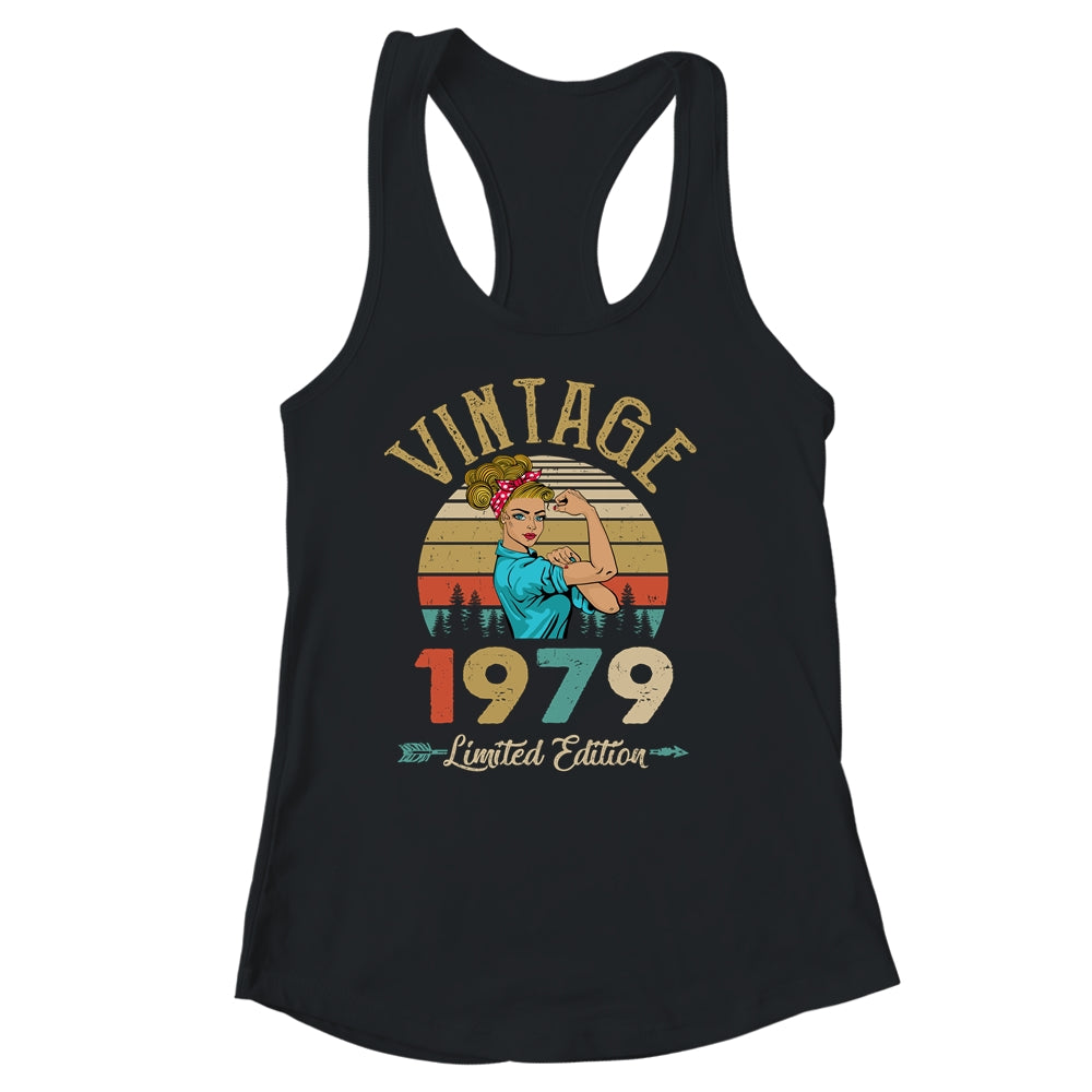 Vintage 1979 43th Birthday Women 43 Years Old Shirt & Tank Top | siriusteestore