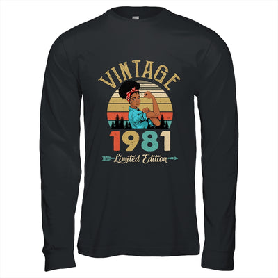 Vintage 1981 41th Birthday Afro Black Woman 41 Years Old Shirt & Hoodie | siriusteestore