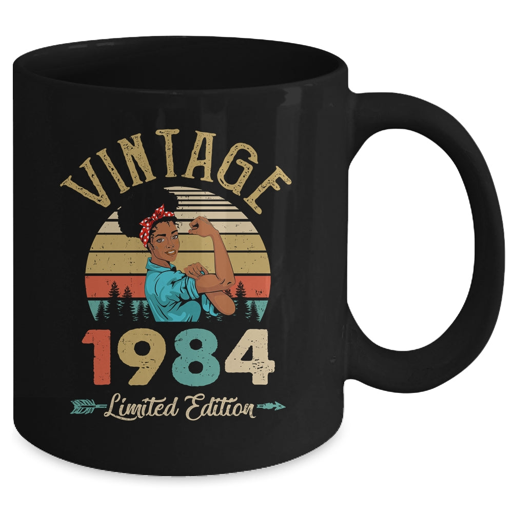 Vintage 1984 38th Birthday Afro Black Woman 38 Years Old Mug | siriusteestore