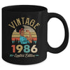 Vintage 1986 36th Birthday Afro Black Woman 36 Years Old Mug | siriusteestore