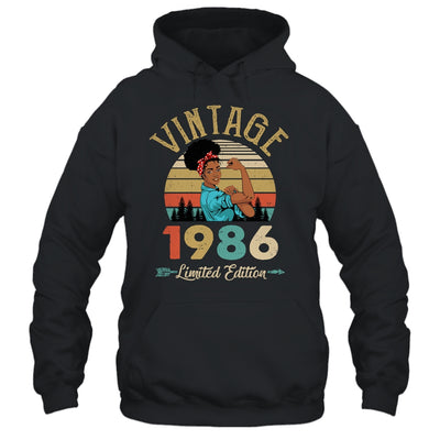 Vintage 1986 36th Birthday Afro Black Woman 36 Years Old Shirt & Hoodie | siriusteestore