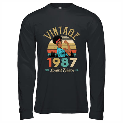 Vintage 1987 35th Birthday Afro Black Woman 35 Years Old Shirt & Hoodie | siriusteestore