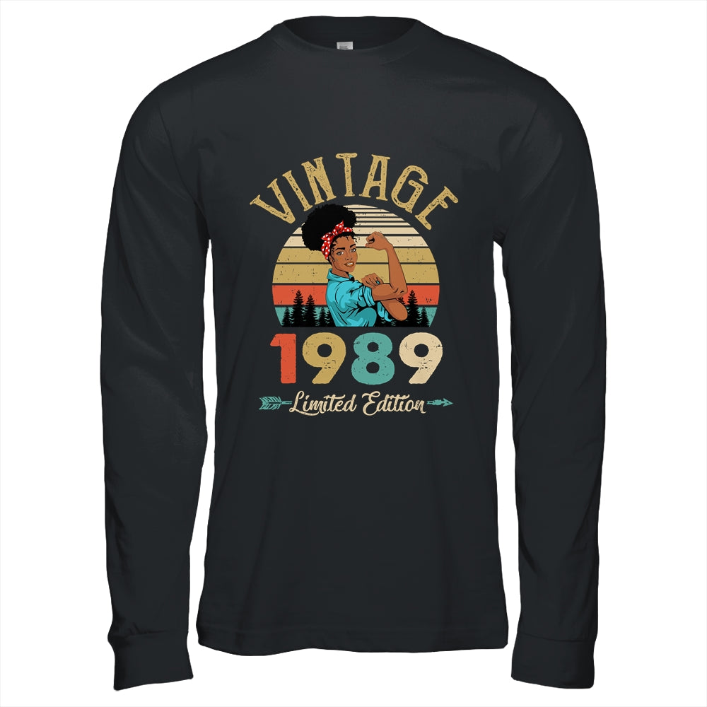 Vintage 1989 33th Birthday Afro Black Woman 33 Years Old Shirt & Hoodie | siriusteestore