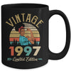 Vintage 1997 25th Birthday Afro Black Woman 25 Years Old Mug | siriusteestore