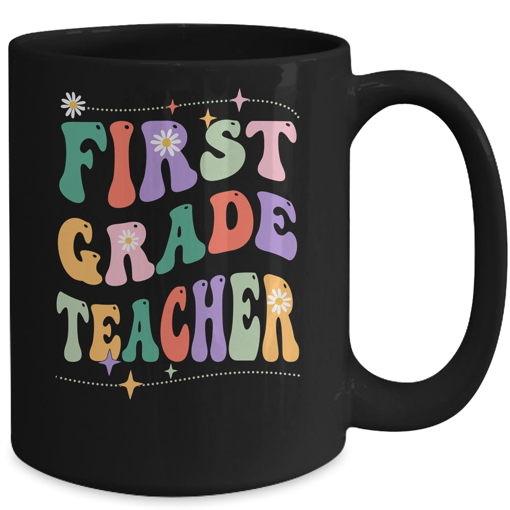 Vintage 1st First Grade Teacher Back To School Mug | siriusteestore
