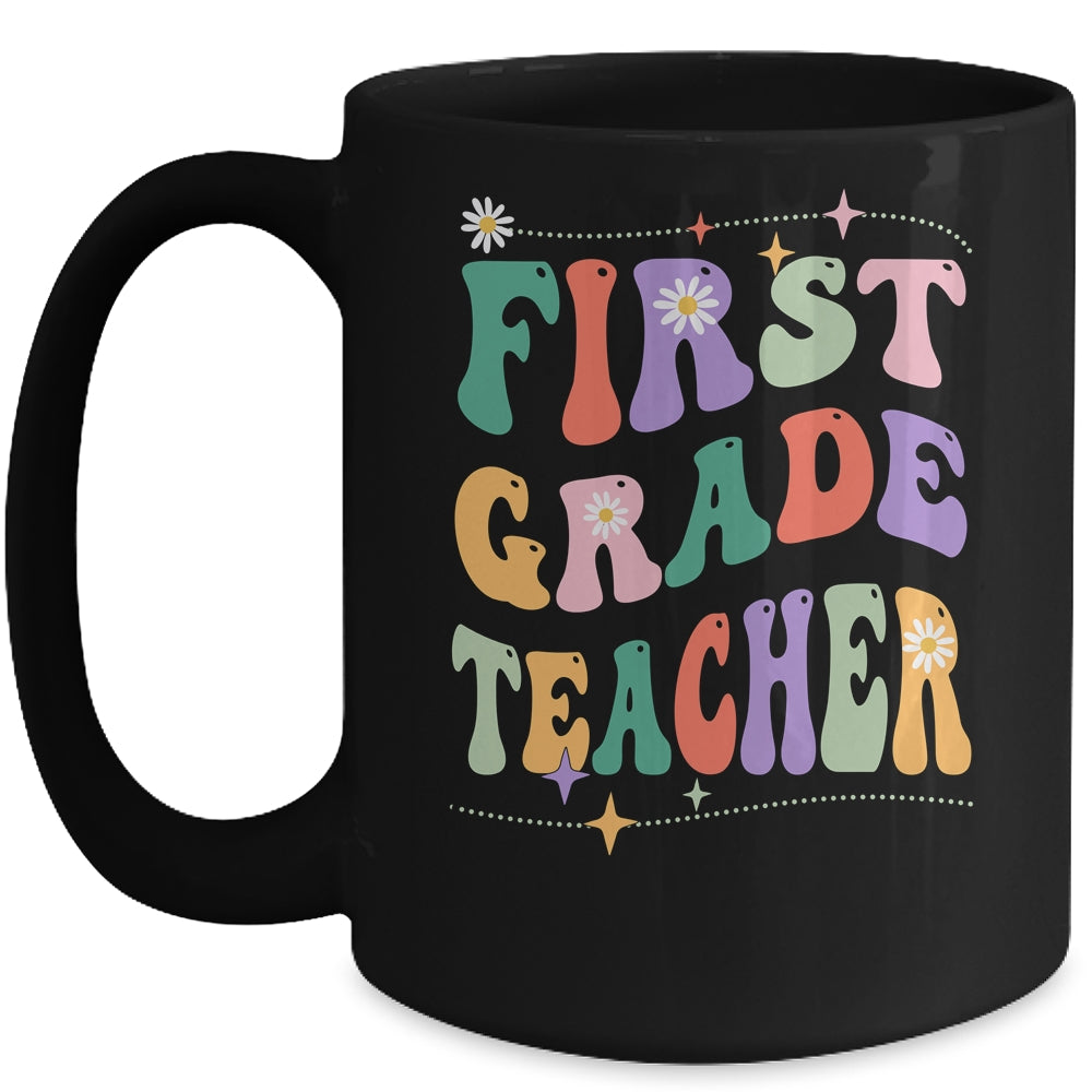 Vintage 1st First Grade Teacher Back To School Mug | siriusteestore