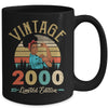 Vintage 2000 22th Birthday Afro Black Woman 22 Years Old Mug | siriusteestore