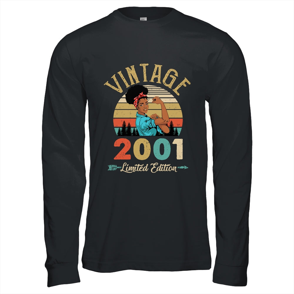 Vintage 2001 21th Birthday Afro Black Woman 21 Years Old Shirt & Hoodie | siriusteestore