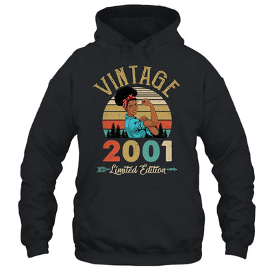 Vintage 2001 21th Birthday Afro Black Woman 21 Years Old Shirt & Hoodie | siriusteestore