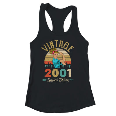 Vintage 2001 21th Birthday Women 21 Years Old Shirt & Tank Top | siriusteestore