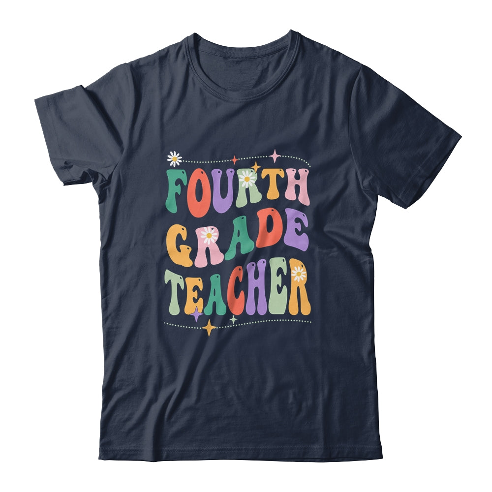 Vintage 4th Fourth Grade Teacher Back To School Shirt & Hoodie | siriusteestore