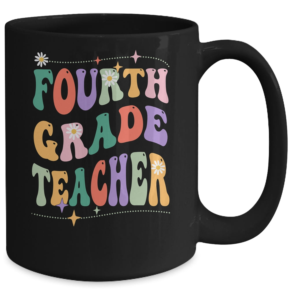 Vintage 4th Fourth Grade Teacher Back To School Mug | siriusteestore