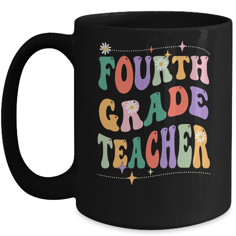 Vintage 4th Fourth Grade Teacher Back To School Mug | siriusteestore