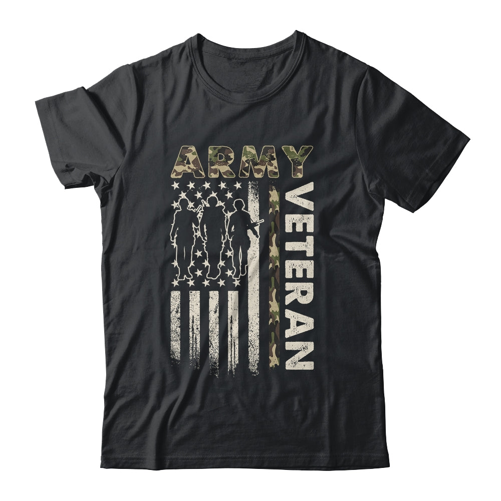 Vintage Army Veteran Day American Flag Women Men Shirt & Hoodie | siriusteestore