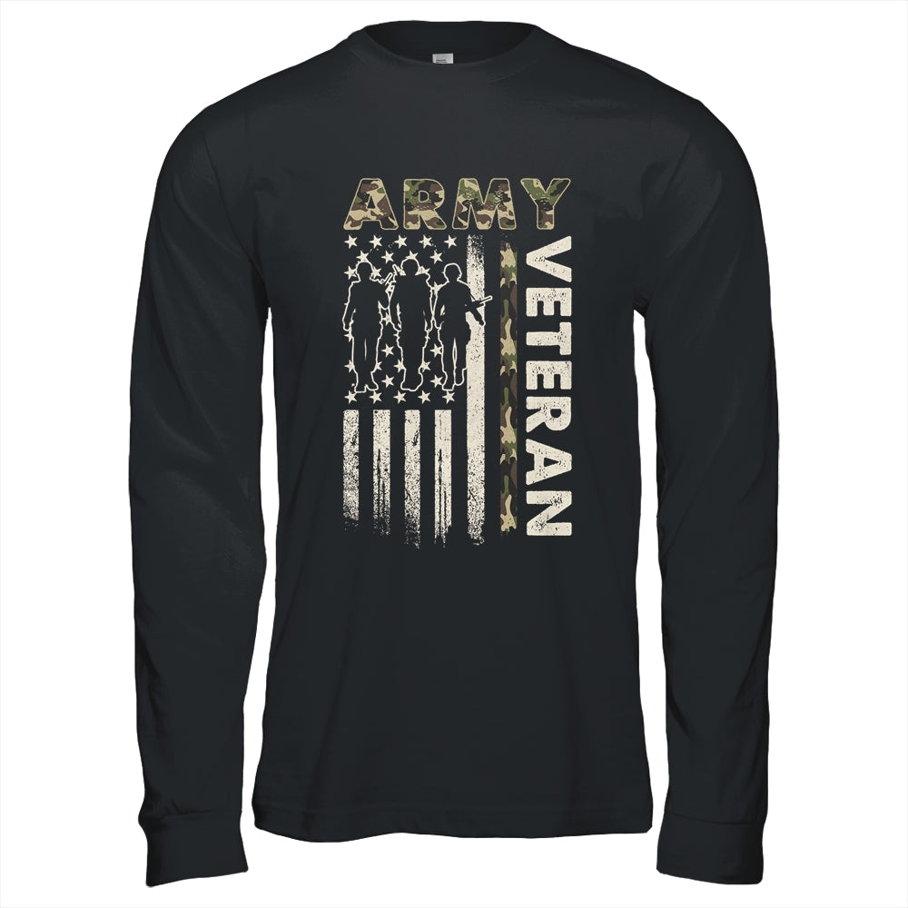 Vintage Army Veteran Day American Flag Women Men Shirt & Hoodie | siriusteestore