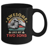 Vintage Awesome Like My Two Sons Fathers Day Mug | siriusteestore