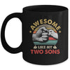 Vintage Awesome Like My Two Sons Fathers Day Mug | siriusteestore