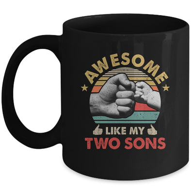 Vintage Awesome Like My Two Sons Fathers Day Mug | siriusteestore