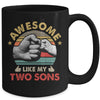 Vintage Awesome Like My Two Sons Fathers Day Mug | siriusteestore
