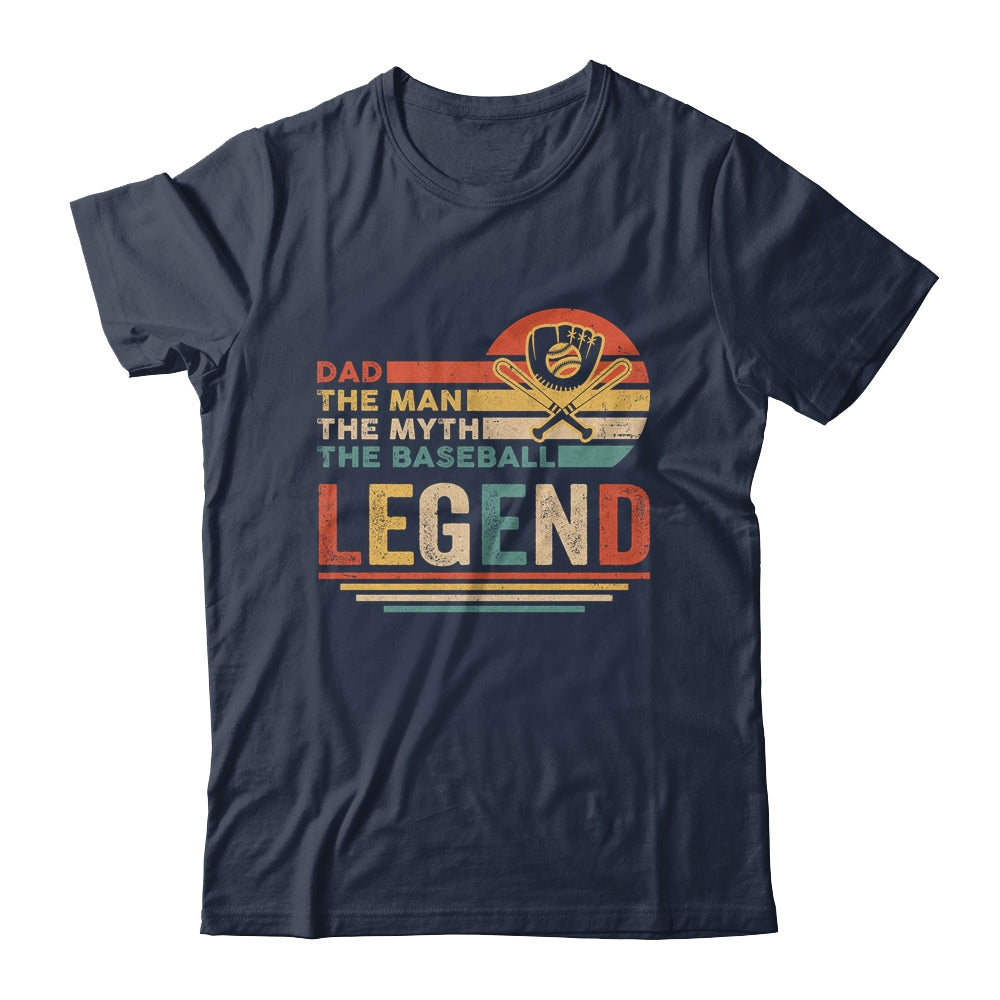 Vintage Baseball Dad The Man The Myth The Legend Shirt & Hoodie | siriusteestore