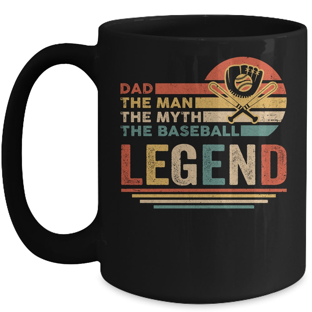Vintage Baseball Dad The Man The Myth The Legend Mug | siriusteestore