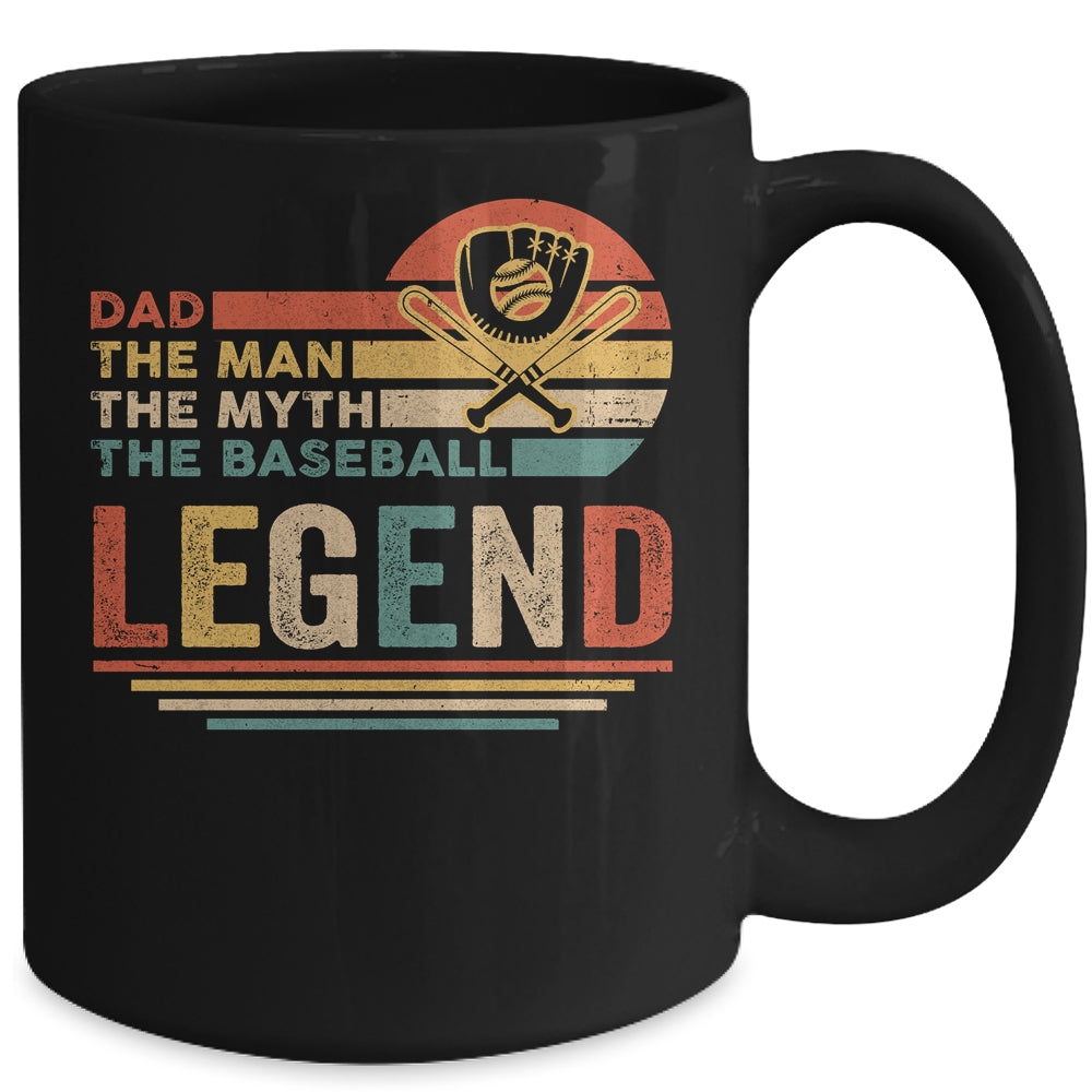 Vintage Baseball Dad The Man The Myth The Legend Mug | siriusteestore