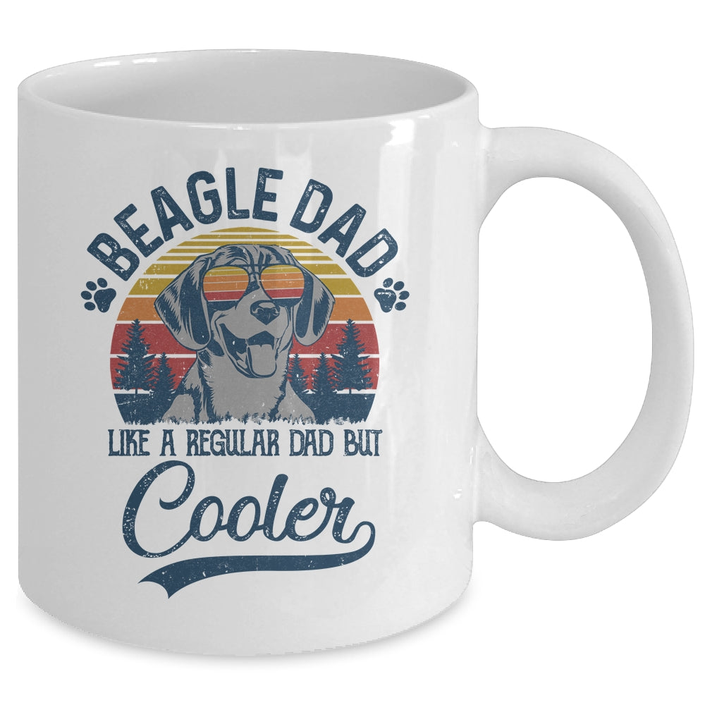 Vintage Beagle Dad Like A Regular Dad But Cooler Funny Mug | siriusteestore