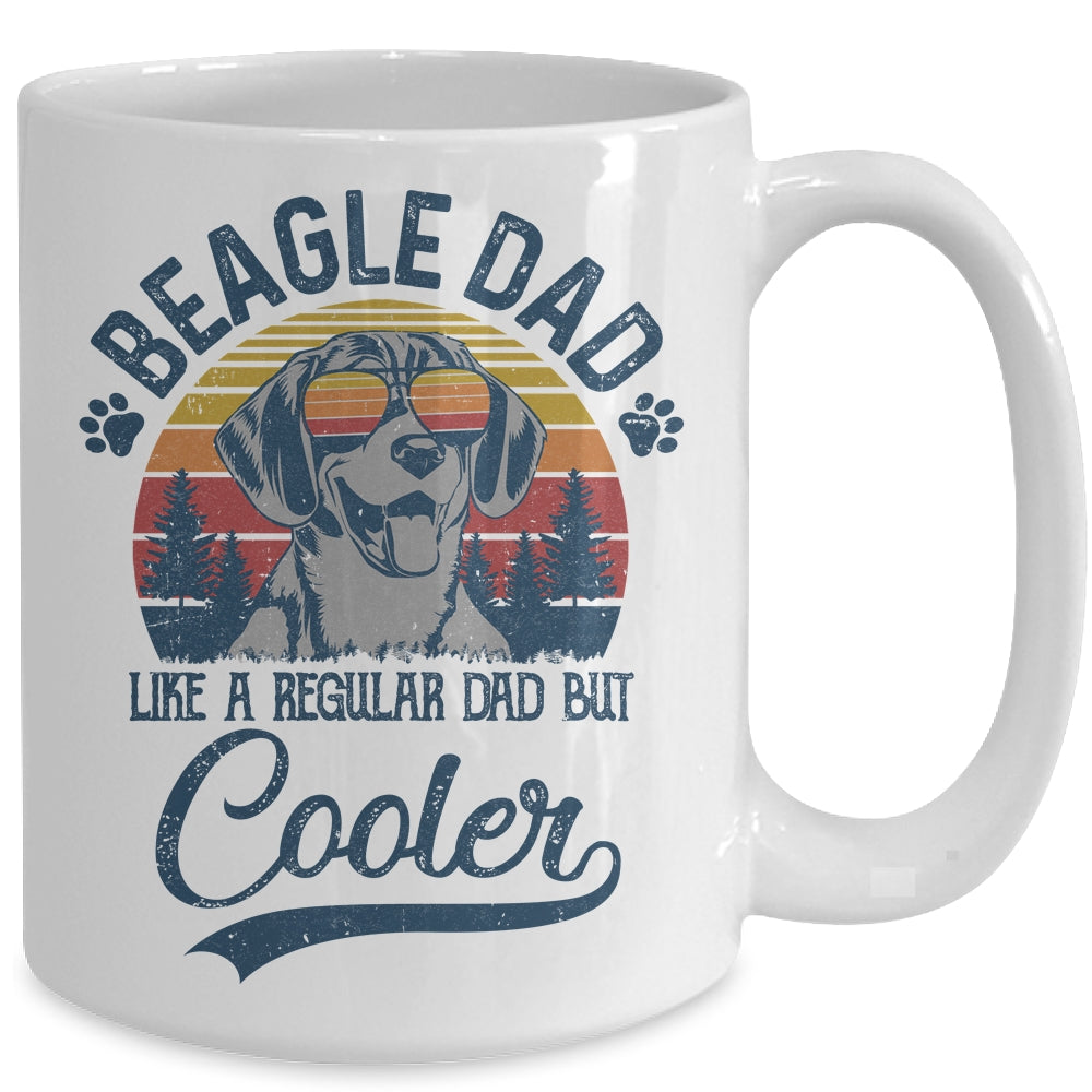 Vintage Beagle Dad Like A Regular Dad But Cooler Funny Mug | siriusteestore