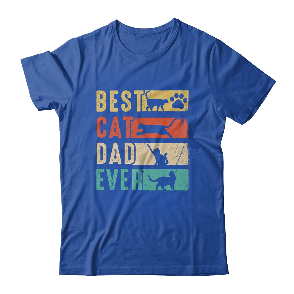 Vintage Best Cat Dad Ever Retro Fathers Day Cat Lovers Shirt & Hoodie | siriusteestore