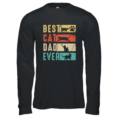 Vintage Best Cat Dad Ever Retro Fathers Day Cat Lovers Shirt & Hoodie | siriusteestore