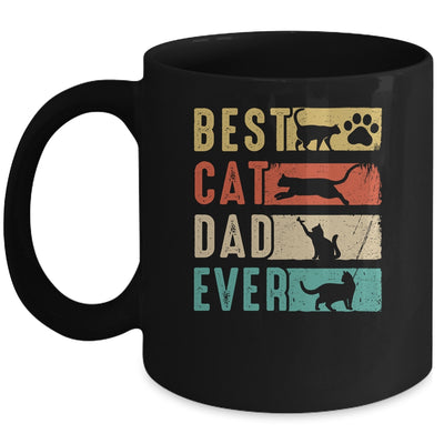 Vintage Best Cat Dad Ever Retro Fathers Day Cat Lovers Mug | siriusteestore
