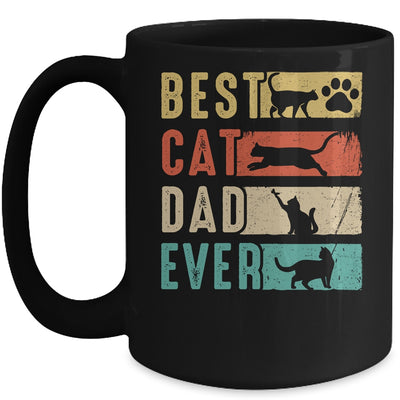 Vintage Best Cat Dad Ever Retro Fathers Day Cat Lovers Mug | siriusteestore