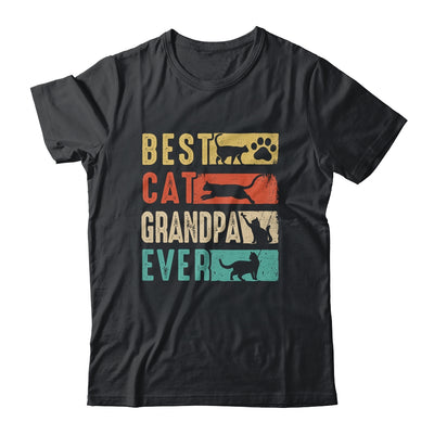 Vintage Best Cat Grandpa Ever Retro Mothers Day Cat Lovers Shirt & Hoodie | siriusteestore