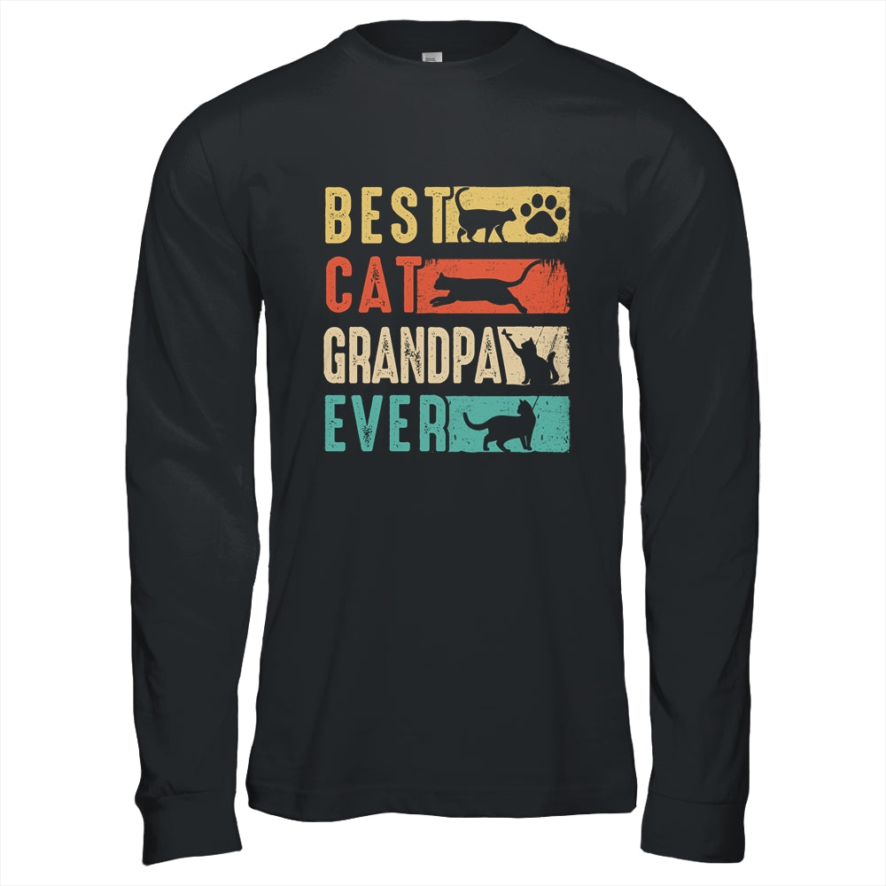 Vintage Best Cat Grandpa Ever Retro Mothers Day Cat Lovers Shirt & Hoodie | siriusteestore