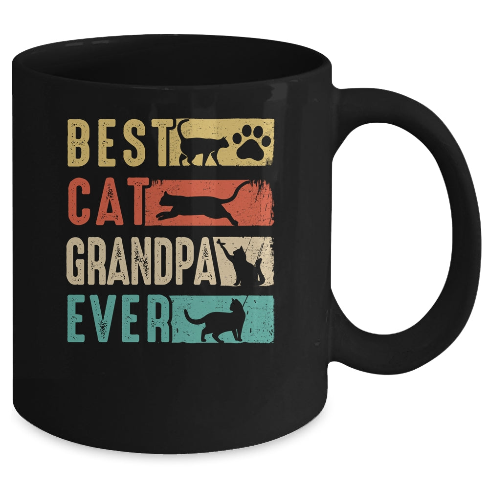 Vintage Best Cat Grandpa Ever Retro Mothers Day Cat Lovers Mug | siriusteestore