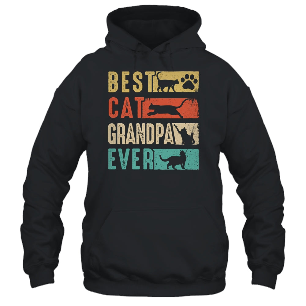 Vintage Best Cat Grandpa Ever Retro Mothers Day Cat Lovers Shirt & Hoodie | siriusteestore