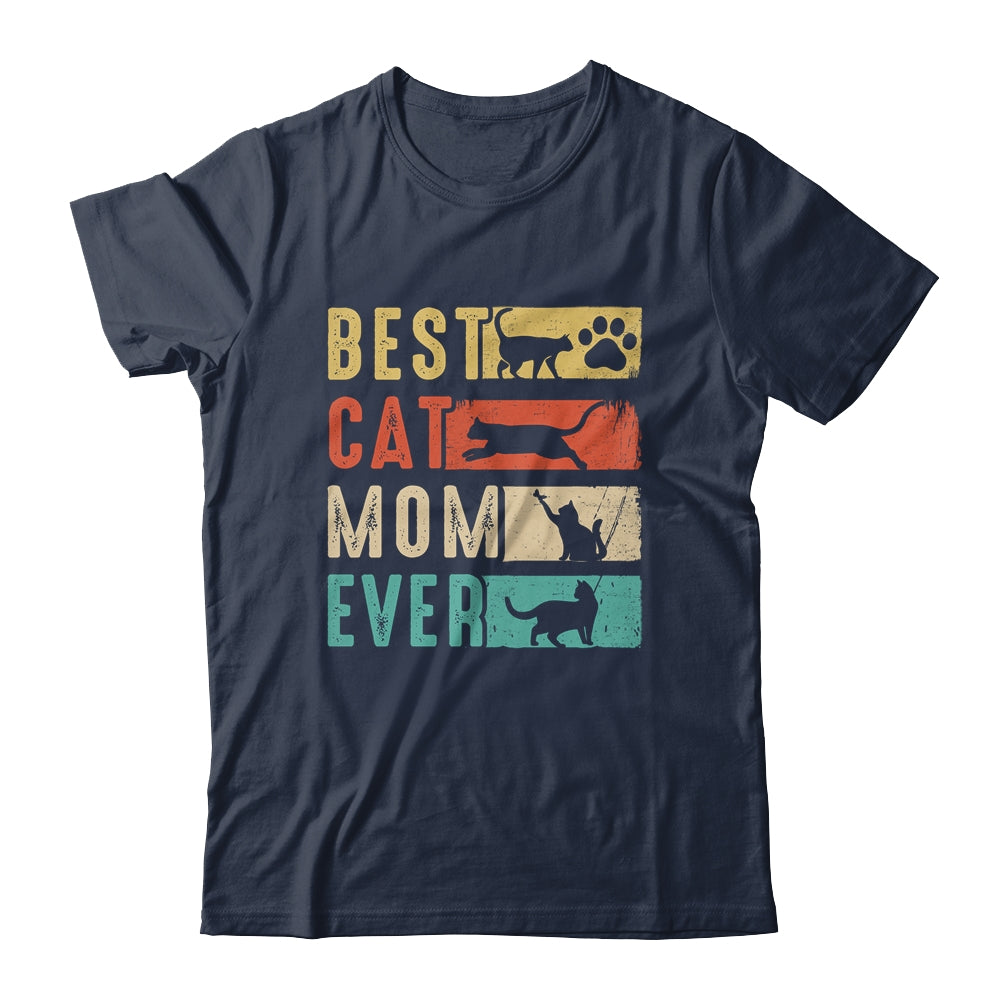 Vintage Best Cat Mom Ever Retro Mothers Day Cat Lovers Shirt & Tank Top | siriusteestore