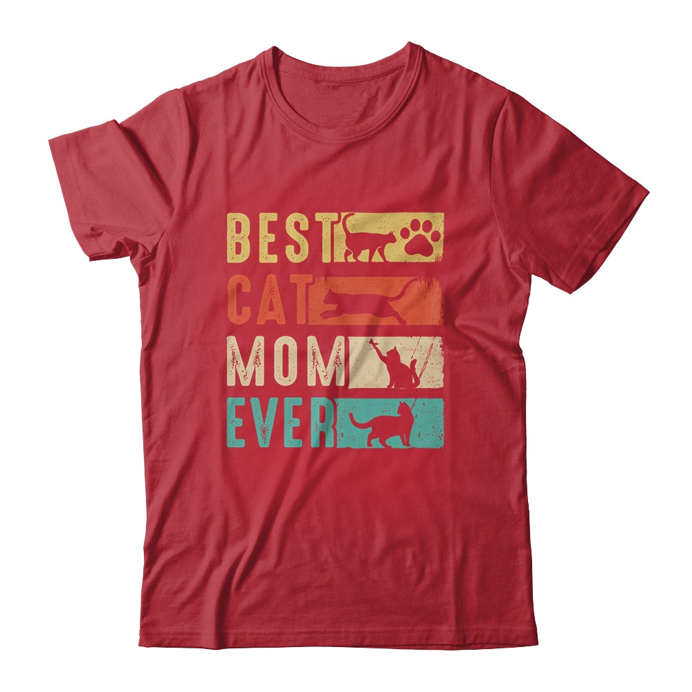 Vintage Best Cat Mom Ever Retro Mothers Day Cat Lovers Shirt & Tank Top | siriusteestore