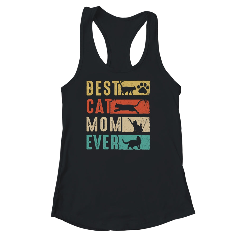 Vintage Best Cat Mom Ever Retro Mothers Day Cat Lovers Shirt & Tank Top | siriusteestore