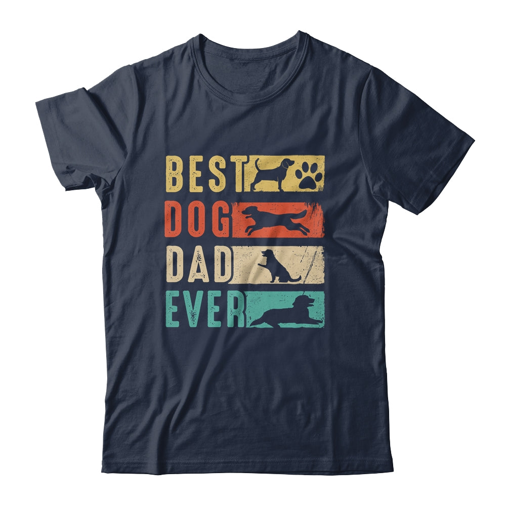 Vintage Best Dog Dad Ever Retro Fathers Day Dog Lovers Shirt & Hoodie | siriusteestore