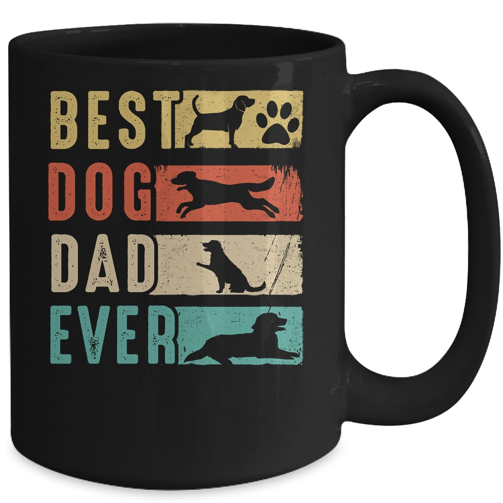 Vintage Best Dog Dad Ever Retro Fathers Day Dog Lovers Mug | siriusteestore