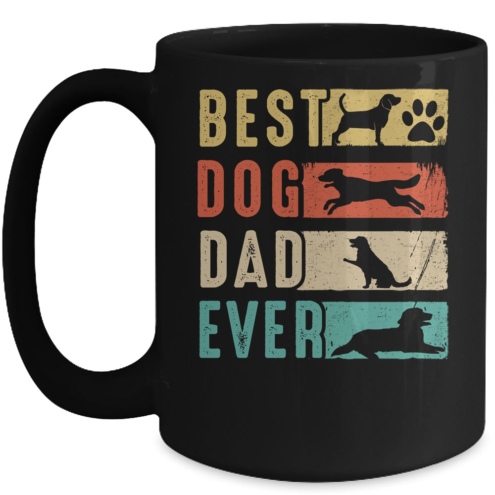Vintage Best Dog Dad Ever Retro Fathers Day Dog Lovers Mug | siriusteestore