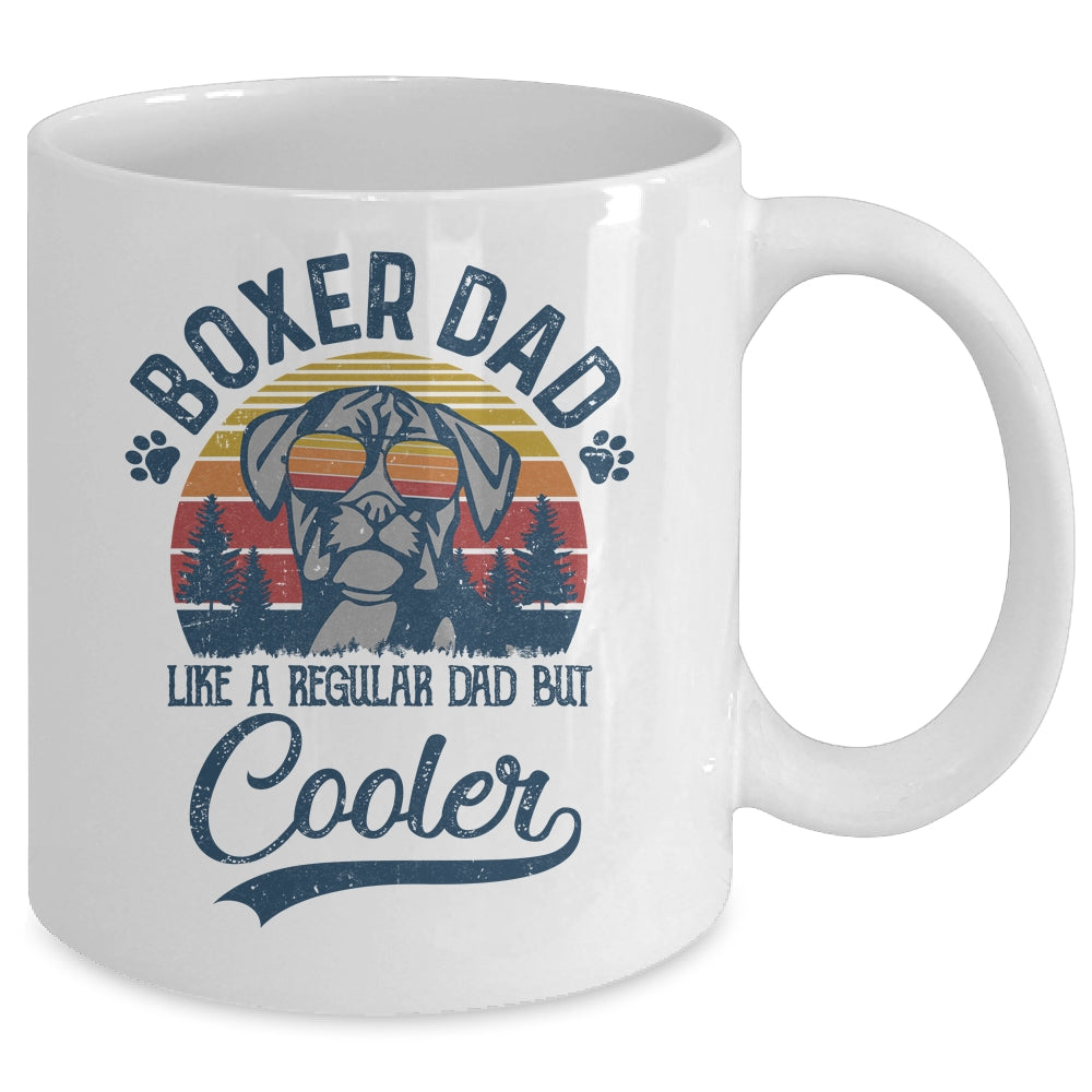 Vintage Boxer Dad Like A Regular Dad But Cooler Funny Mug | siriusteestore