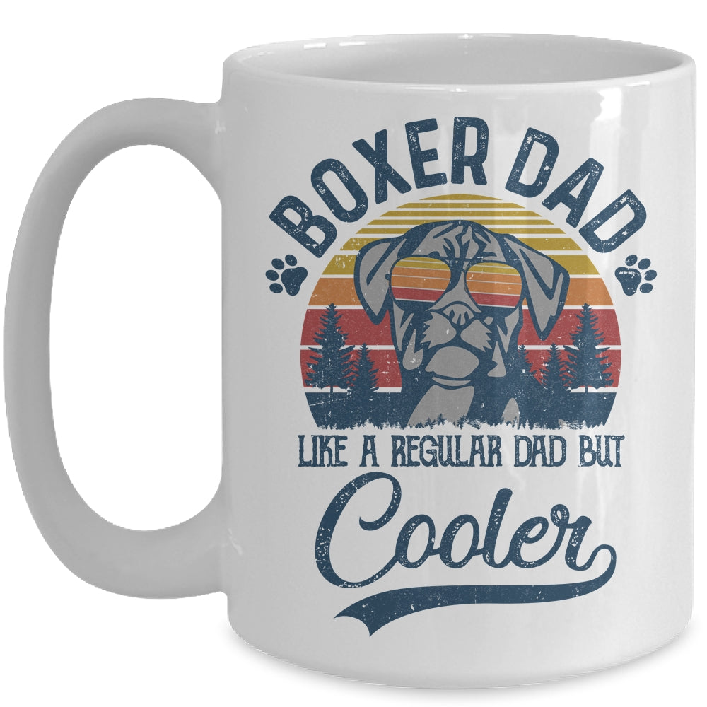 Vintage Boxer Dad Like A Regular Dad But Cooler Funny Mug | siriusteestore